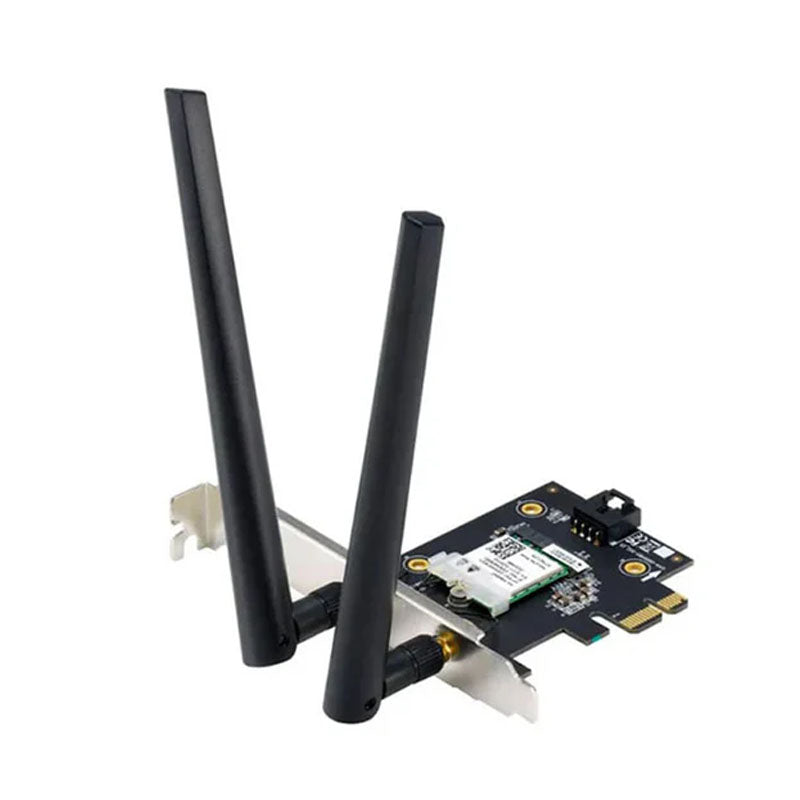 آسوس AX1800 ثنائي النطاق PCI-E واي فاي 6 (802.11ax)، بلوتوث 5.2، أمان شبكة WPA3، OFDMA وMU-MIMO آسوس AX1800 ثنائي النطاق PCI-E واي فاي 6 (802.11ax)، بلوتوث 5.2، أمان شبكة WPA3، OFDMA وMU-MIMO